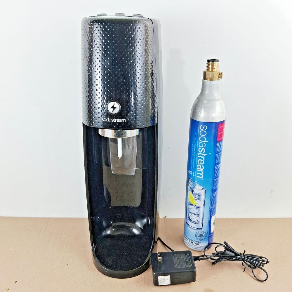 SodaStream Fizzi One Touch Black SOT-001 Sparkling Water Machine W/Co2 & Cord